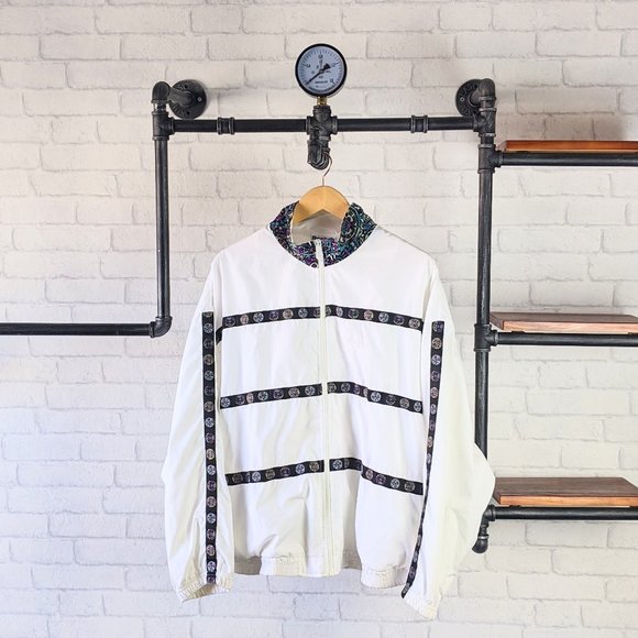 Vintage 80's-90's Reebok Windbreaker Aztec Pattern - Picture 1 of 8